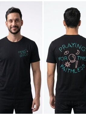 PANIC! AT THE DISCO • Praying for the Faithless Black Graphic Band Tee Small